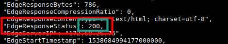 screenshot of output files with EdgeResponseStatus field highlighted