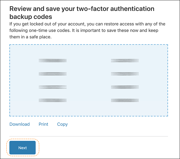 이전 URL: https://support.cloudflare.com/hc/article_attachments/360038176771/2FA_review_and_backup_codes_v2.pngArticle IDs: 200167906 | 2FA(2단계 인증)로 사용자 액세스 보호